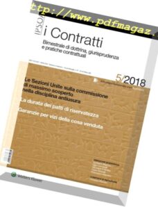 I Contratti – Ottobre 2018