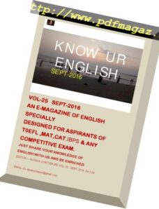 Know Ur English – September 2016