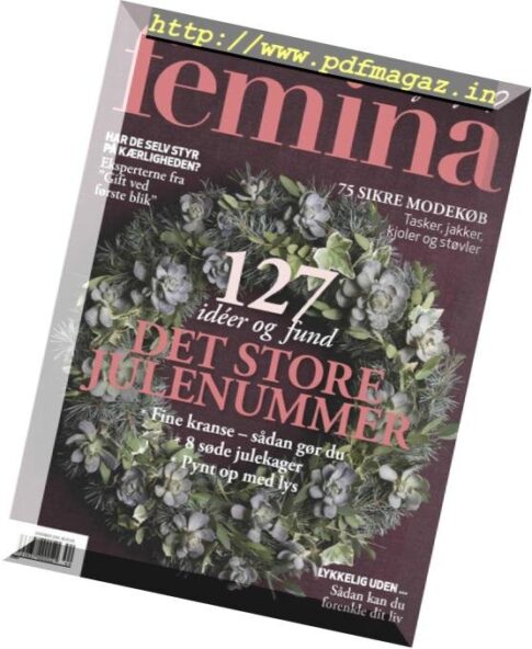 Femina Denmark – 01 November 2018