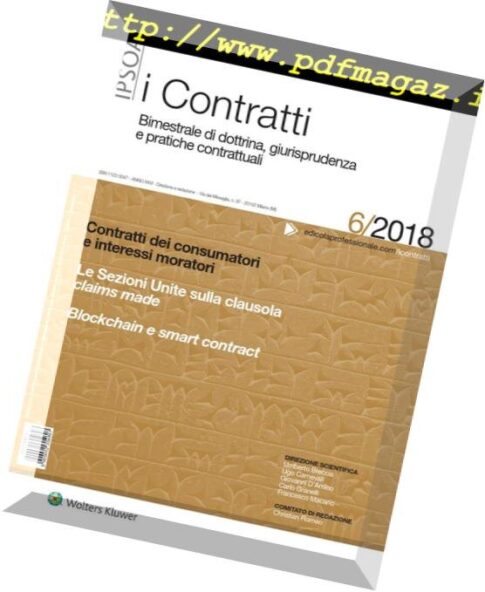 I Contratti – Dicembre 2018