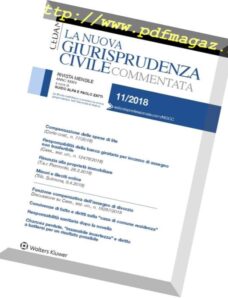 La Nuova Giurisprudenza Civile Commentata – November 2018