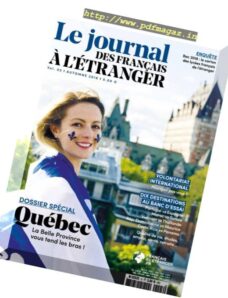 Le journal des Francais a l’etranger – Automne 2018
