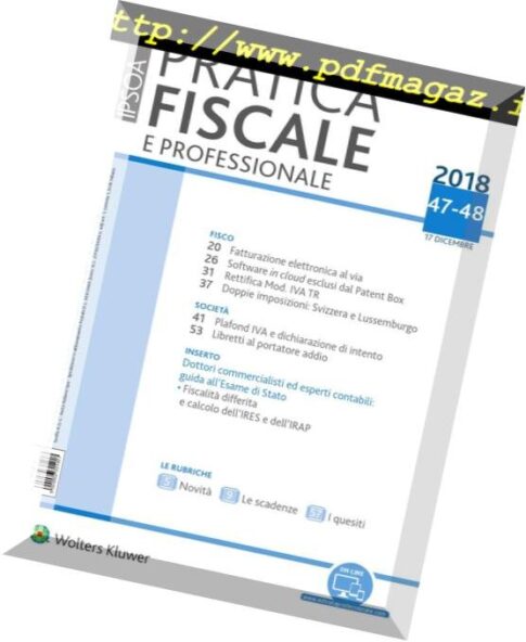 Pratica Fiscale e Professionale — 17 Dicembre 2018