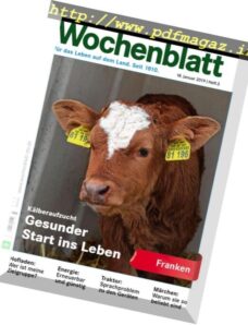 Bayerisches Landwirtschaftliches Wochenblatt Franken – 17 Januar 2019