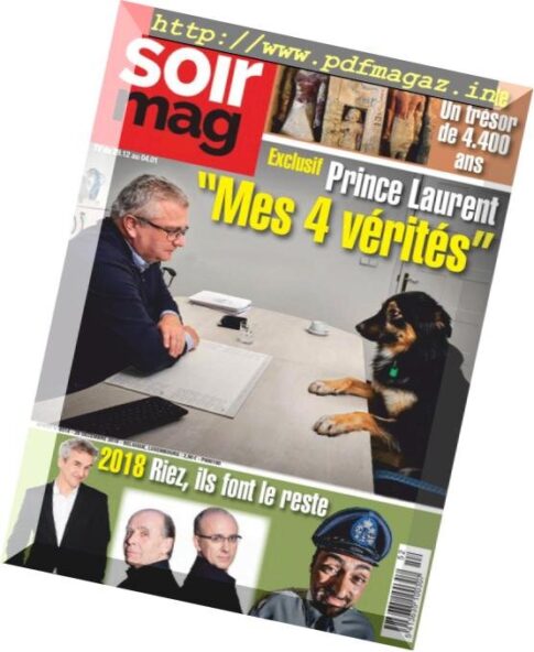 Le Soir Magazine – 29 decembre 2018