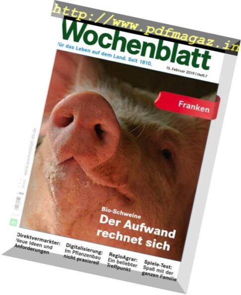 Bayerisches Landwirtschaftliches Wochenblatt Franken – 14 Februar 2019