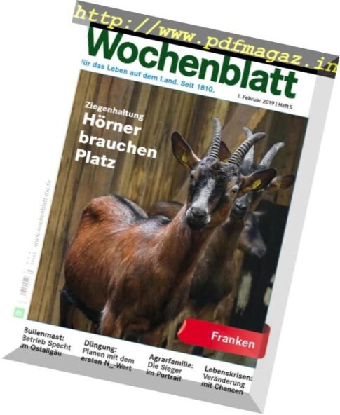 Bayerisches Landwirtschaftliches Wochenblatt Franken – 31 Januar 2019