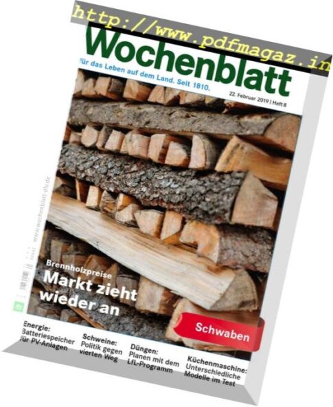 Bayerisches Landwirtschaftliches Wochenblatt Schwaben — 21 Februar 2019