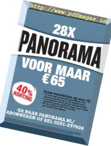 Panorama Netherlands — 30 januari 2019