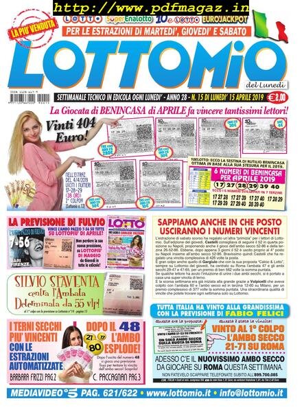 Lottomio del Lunedi — 15 Aprile 2019