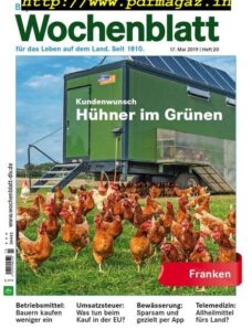Bayerisches Landwirtschaftliches Wochenblatt Franken – 16 Mai 2019