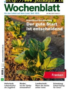 Bayerisches Landwirtschaftliches Wochenblatt Franken — 23 Mai 2019