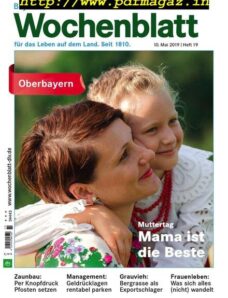 Bayerisches Landwirtschaftliches Wochenblatt Oberbayern – 09 Mai 2019