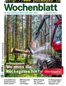 Bayerisches Landwirtschaftliches Wochenblatt Oberbayern – 25 April 2019