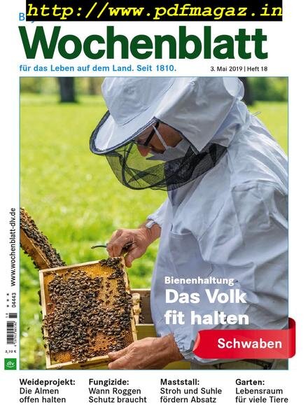 Bayerisches Landwirtschaftliches Wochenblatt Schwaben — 02 Mai 2019