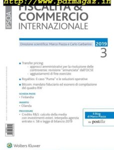 Fiscalita & Commercio Internazionale – Marzo 2019