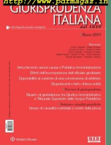 Giurisprudenza Italiana — Marzo 2019