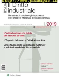 Il Diritto Industriale – Gennaio 2019