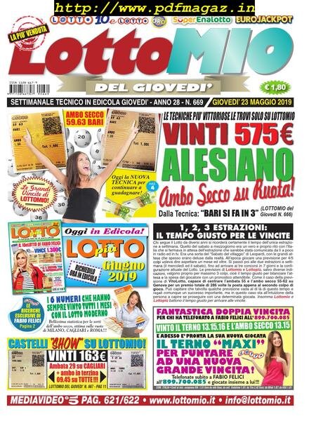 Lottomio del Giovedi – 23 Maggio 2019