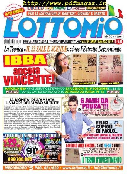 Lottomio del Lunedi — 6 Maggio 2019