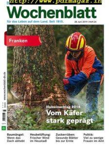 Bayerisches Landwirtschaftliches Wochenblatt Franken — 27 Juni 2019