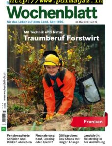 Bayerisches Landwirtschaftliches Wochenblatt Franken – 29 Mai 2019