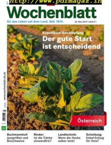 Bayerisches Landwirtschaftliches Wochenblatt Oesterreich – 23 Mai 2019