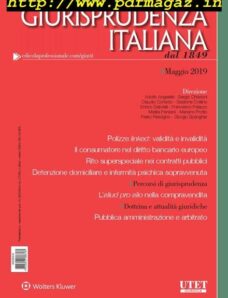 Giurisprudenza Italiana – Maggio 2019