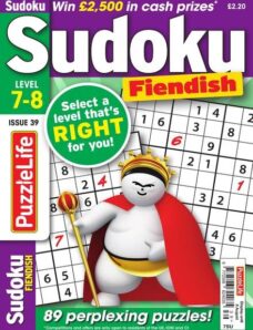 PuzzleLife Sudoku Fiendish – 01 July 2019