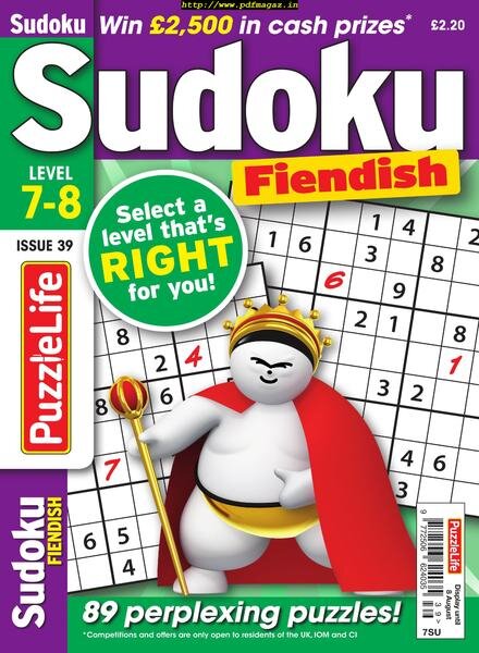 PuzzleLife Sudoku Fiendish — 01 July 2019