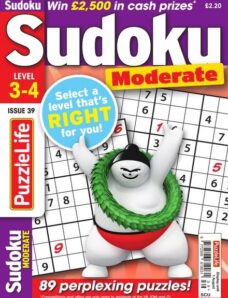 PuzzleLife Sudoku Moderate – July 2019