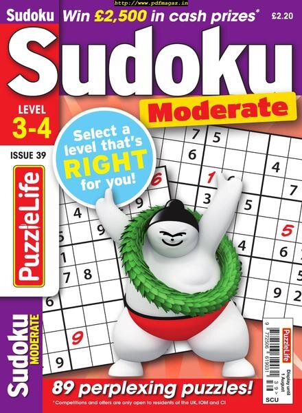 PuzzleLife Sudoku Moderate — July 2019