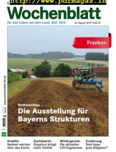 Bayerisches Landwirtschaftliches Wochenblatt Franken — 22 August 2019