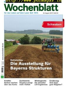 Bayerisches Landwirtschaftliches Wochenblatt Schwaben – 22 August 2019