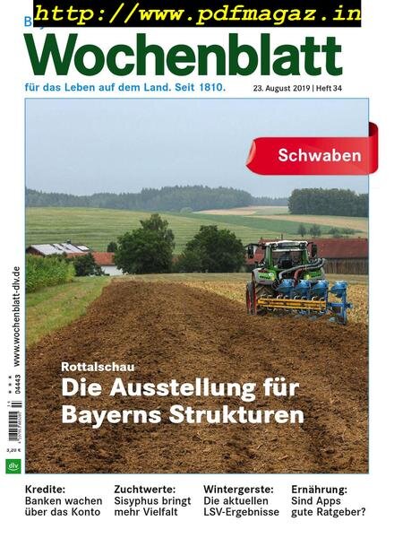 Bayerisches Landwirtschaftliches Wochenblatt Schwaben — 22 August 2019