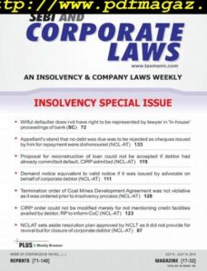 SEBI and Corporate Laws — July 08, 2019