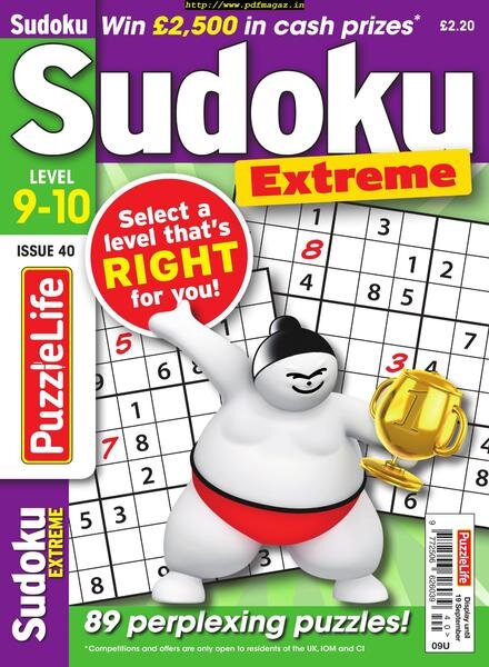 PuzzleLife Sudoku Extreme — August 2019