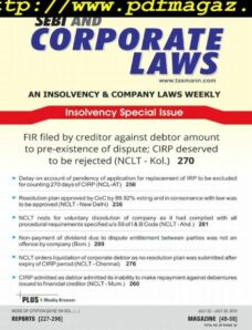 SEBI and Corporate Laws — July 22, 2019
