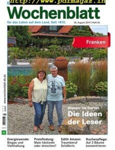 Bayerisches Landwirtschaftliches Wochenblatt Franken — 29 August 2019