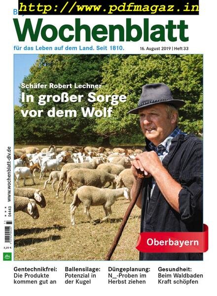Bayerisches Landwirtschaftliches Wochenblatt Oberbayern – 14 August 2019