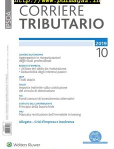 Corriere Tributario – Ottobre 2019