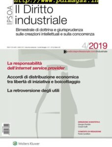 Il Diritto Industriale – Luglio-Agosto 2019