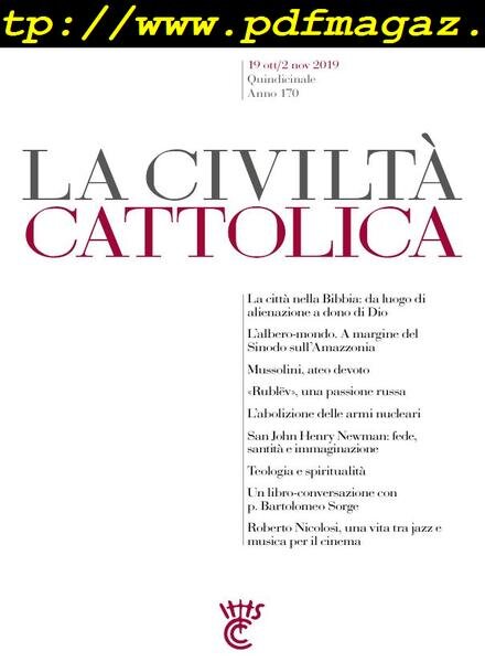 La Civilta Cattolica – 19 Ottobre 2019