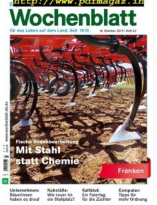 Bayerisches Landwirtschaftliches Wochenblatt Franken – 17 Oktober 2019