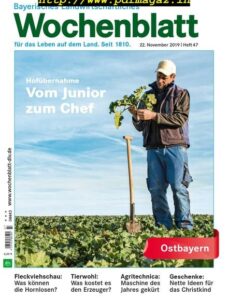 Bayerisches Landwirtschaftliches Wochenblatt Ostbayern – 21 November 2019