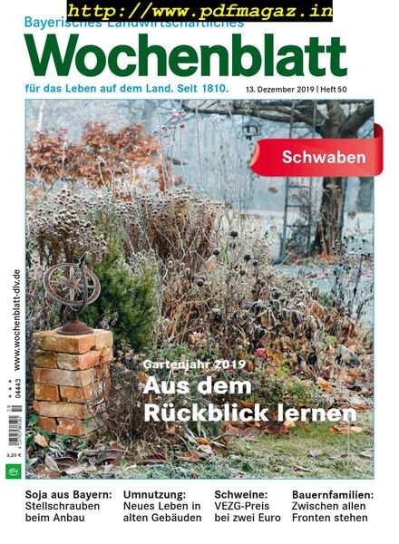 Bayerisches Landwirtschaftliches Wochenblatt Schwaben – 12 Dezember 2019