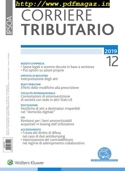 Corriere Tributario — Dicembre 2019