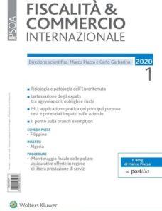 Fiscalita & Commercio Internazionale – Gennaio 2020