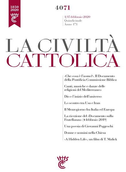 La Civilta Cattolica — 1 Febbraio 2020