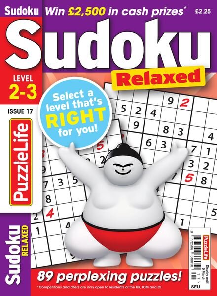 PuzzleLife Sudoku Relaxed – Issue 17 – February 2020